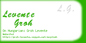 levente groh business card